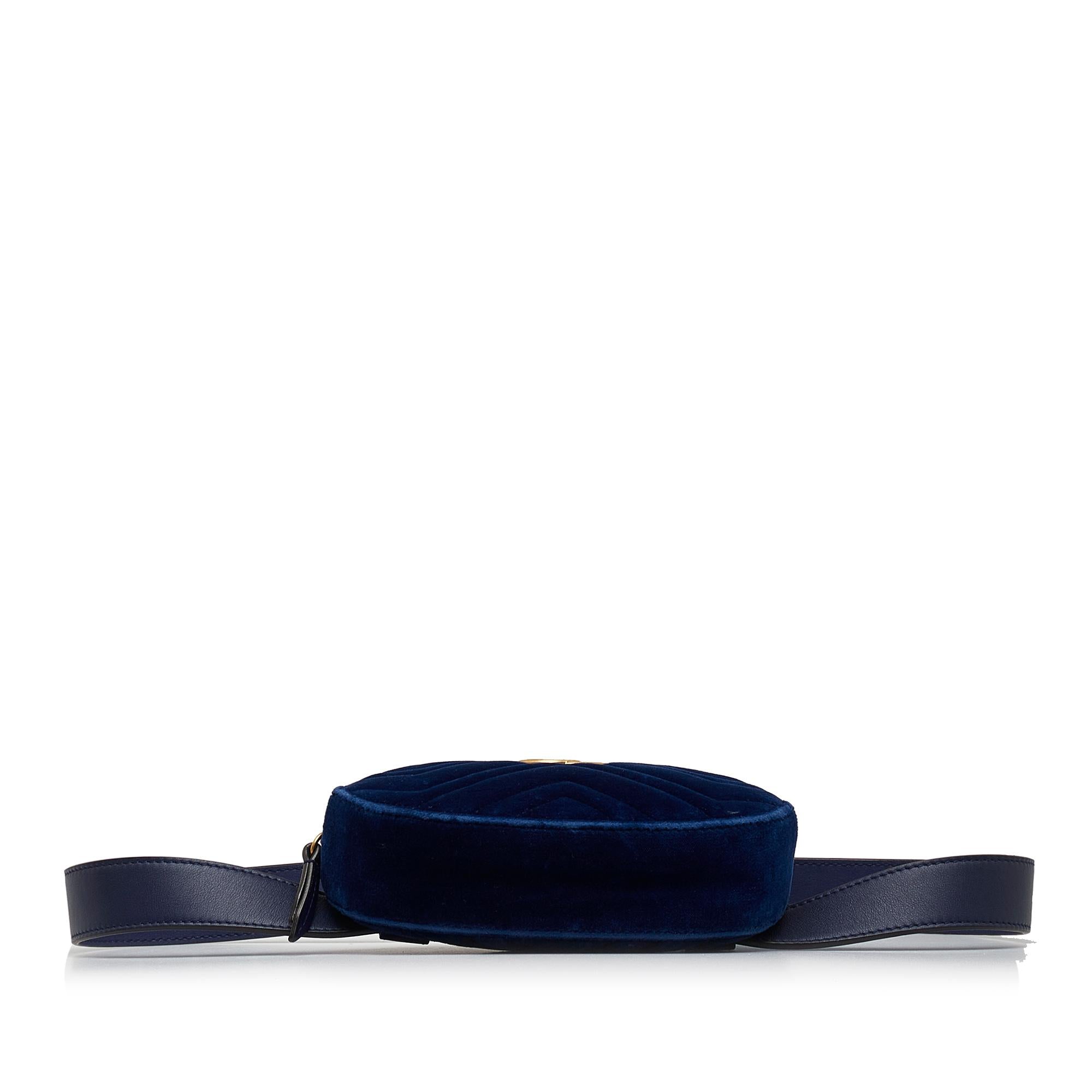 Gucci GG Marmont Matelasse Velvet Belt Bag (SHG-xCsPvM)