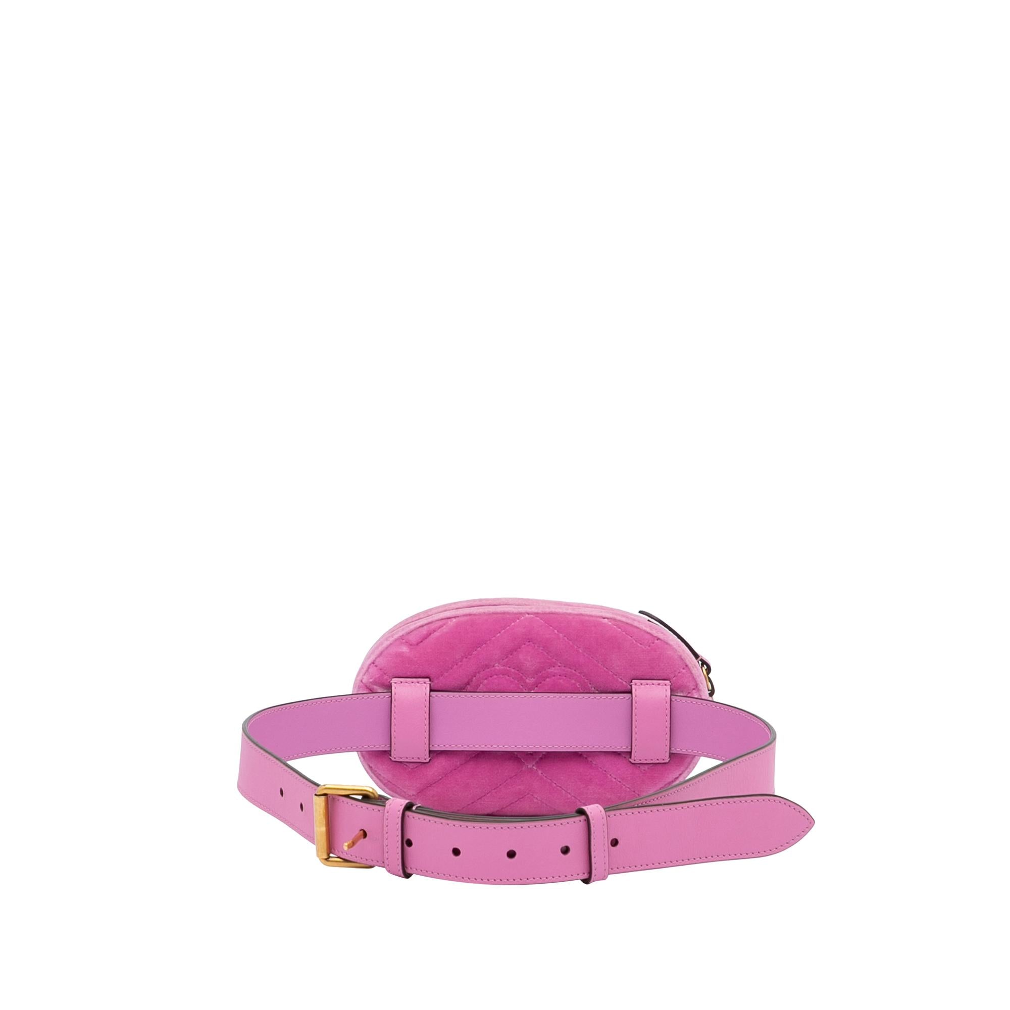 Gucci GG Marmont Velvet Belt Bag (SHG-kvPtgt)