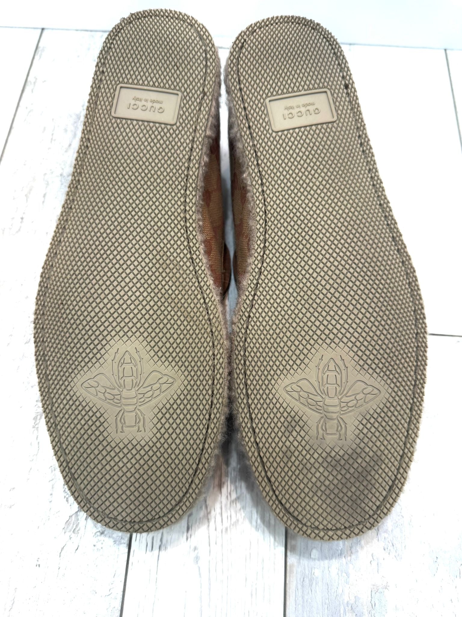 GUCCI GG MONOGRAM MEN'S FRIA HORSEBIT LOAFERS