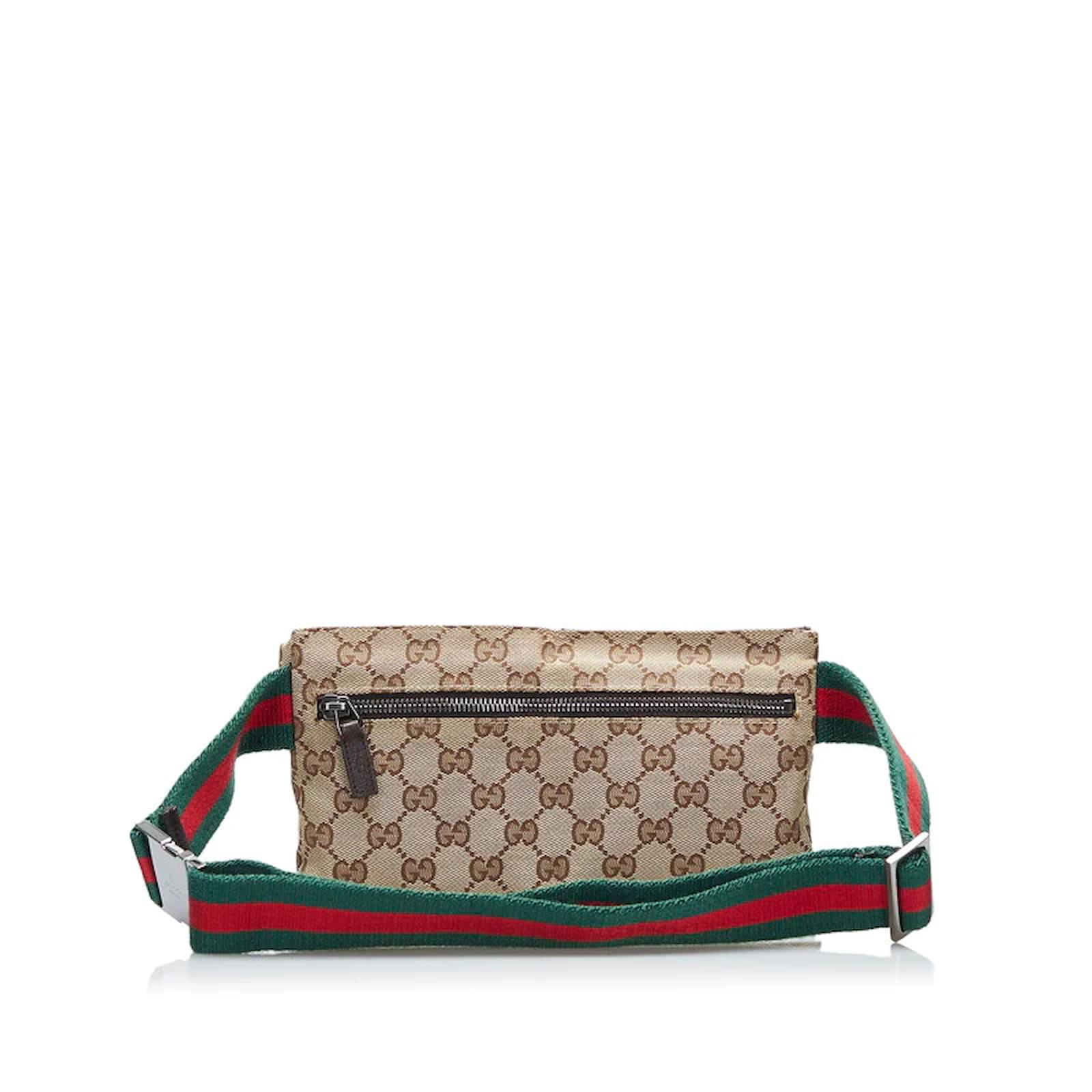 GUCCI VINTAGE GG CANVAS FANNY PACK