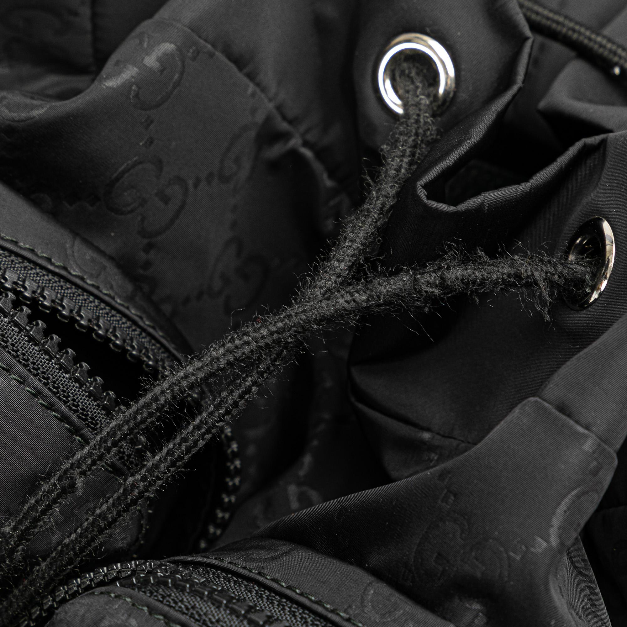 Gucci GG Nylon Double Front Pocket Backpack
