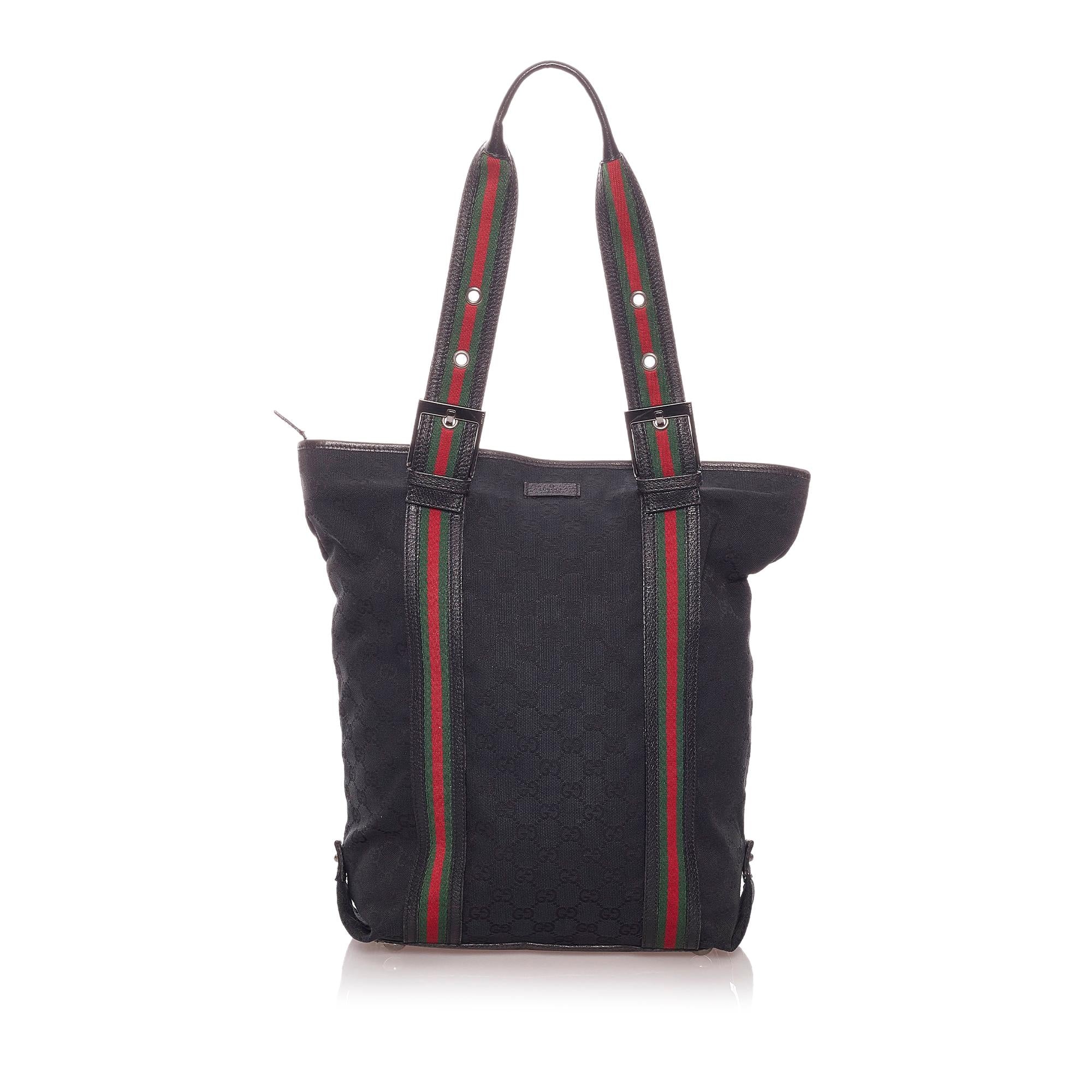 Gucci GG Nylon Web Tote Bag (SHG-29033)