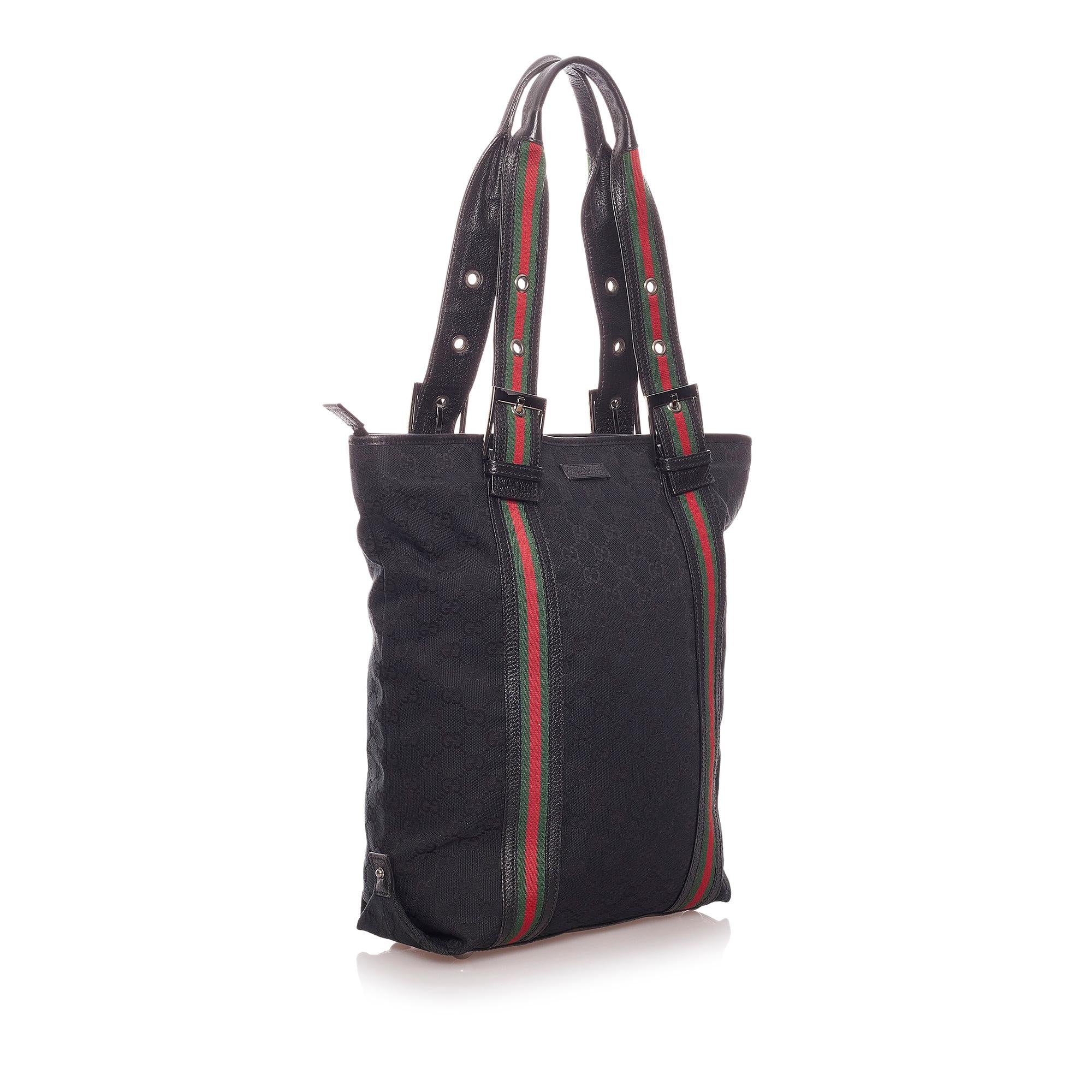 Gucci GG Nylon Web Tote Bag (SHG-29033)
