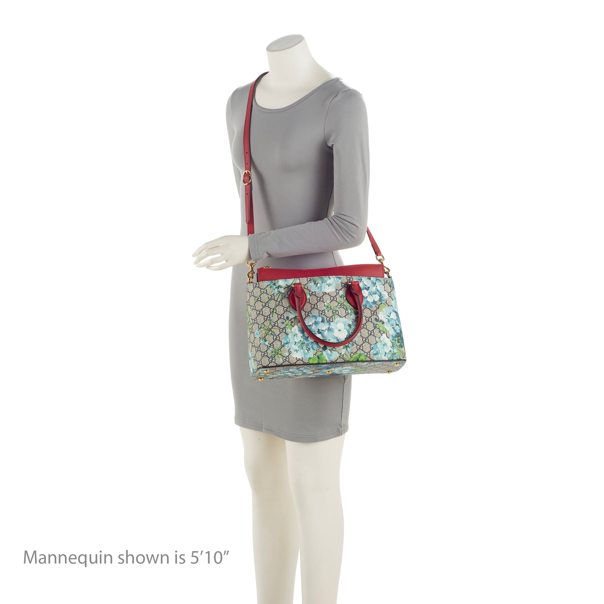 Gucci GG Supreme Blooms Medium Zip Tote (SHF-23777)