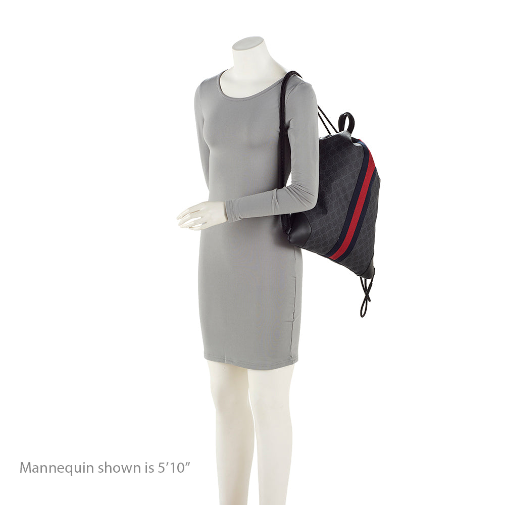 Gucci GG Supreme Canvas Drawstring Backpack (SHF-20551)