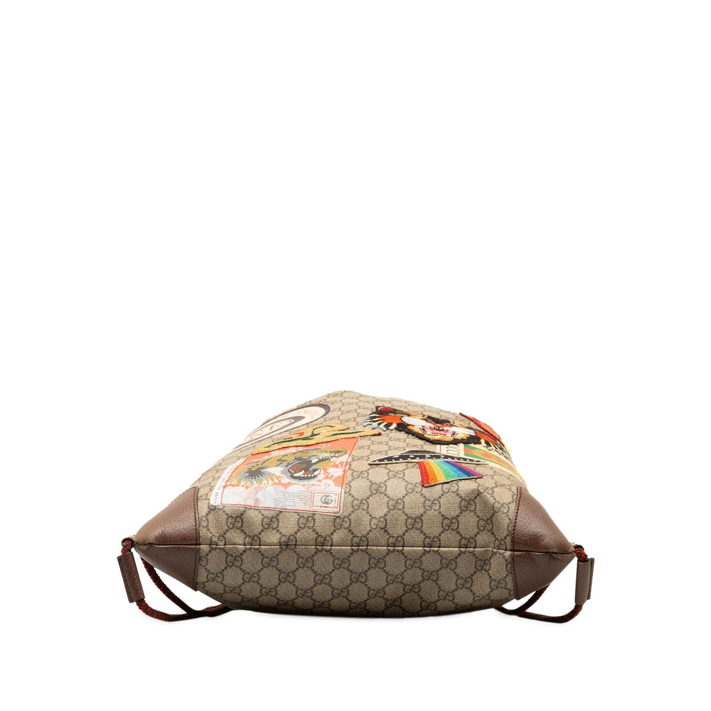 Gucci GG Supreme Courrier Drawstring Backpack (SHG-qBcRPL)