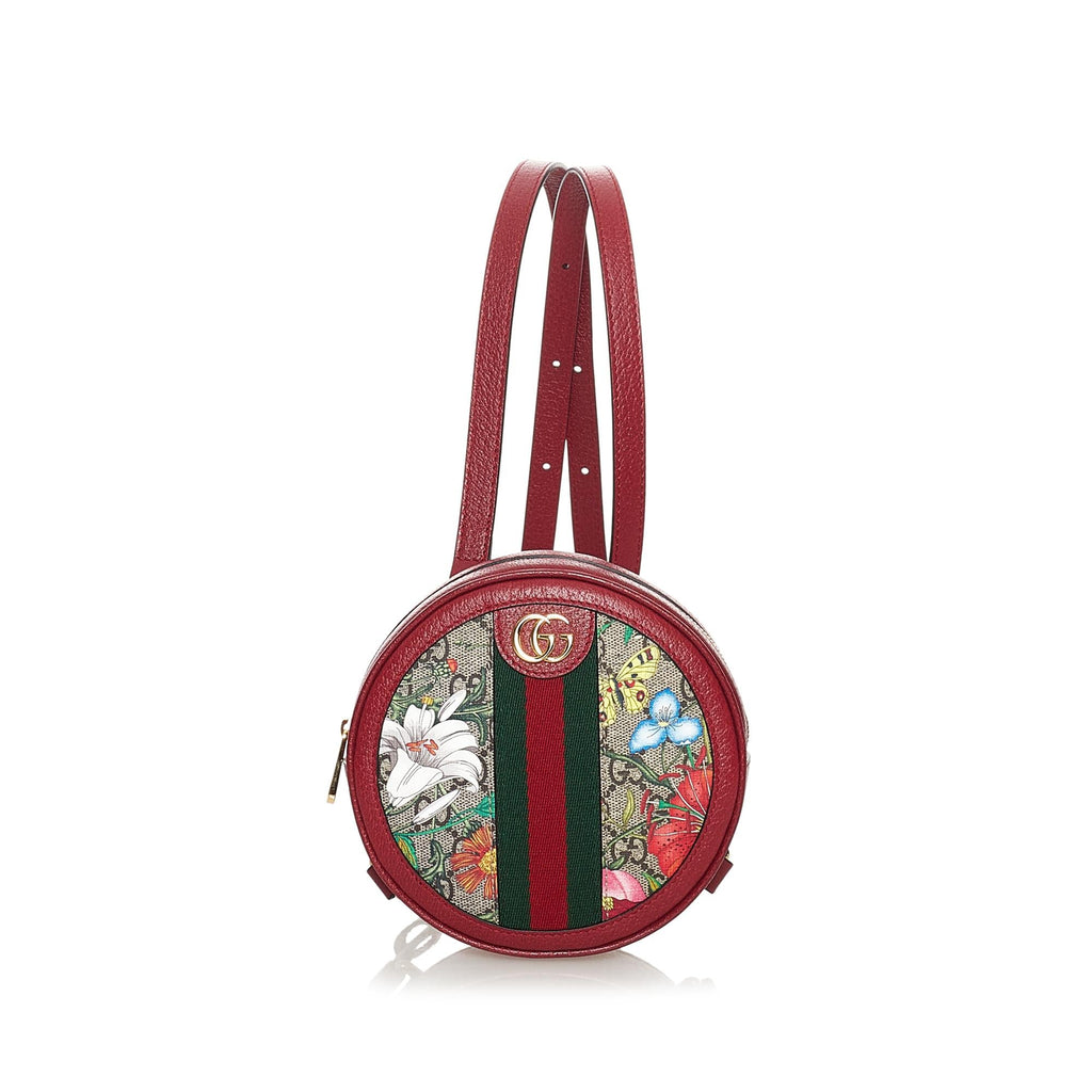 Gucci GG Supreme Flora Ophidia Round Backpack (SHG-37622)