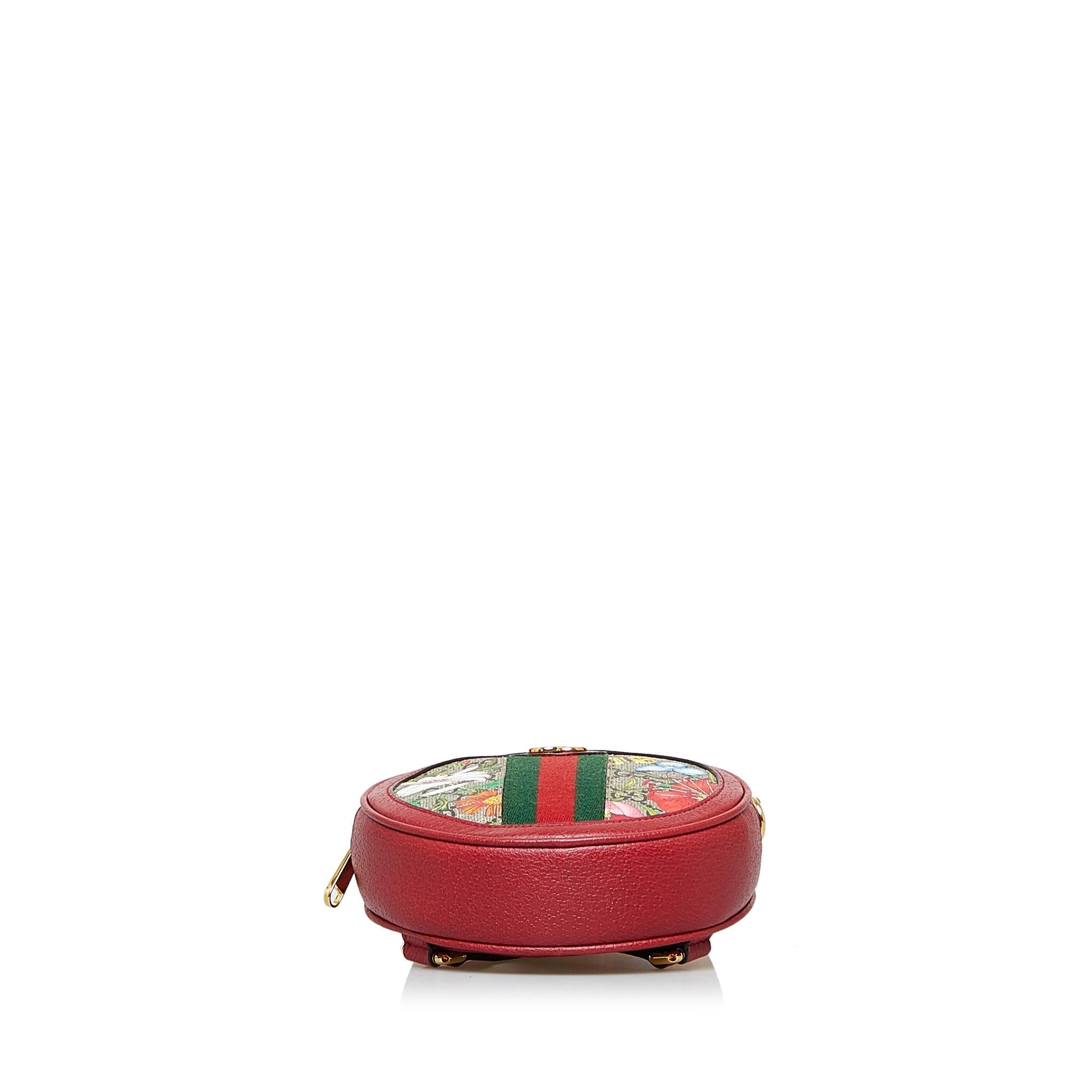 Gucci GG Supreme Flora Ophidia Round Backpack (SHG-hwt1rn)