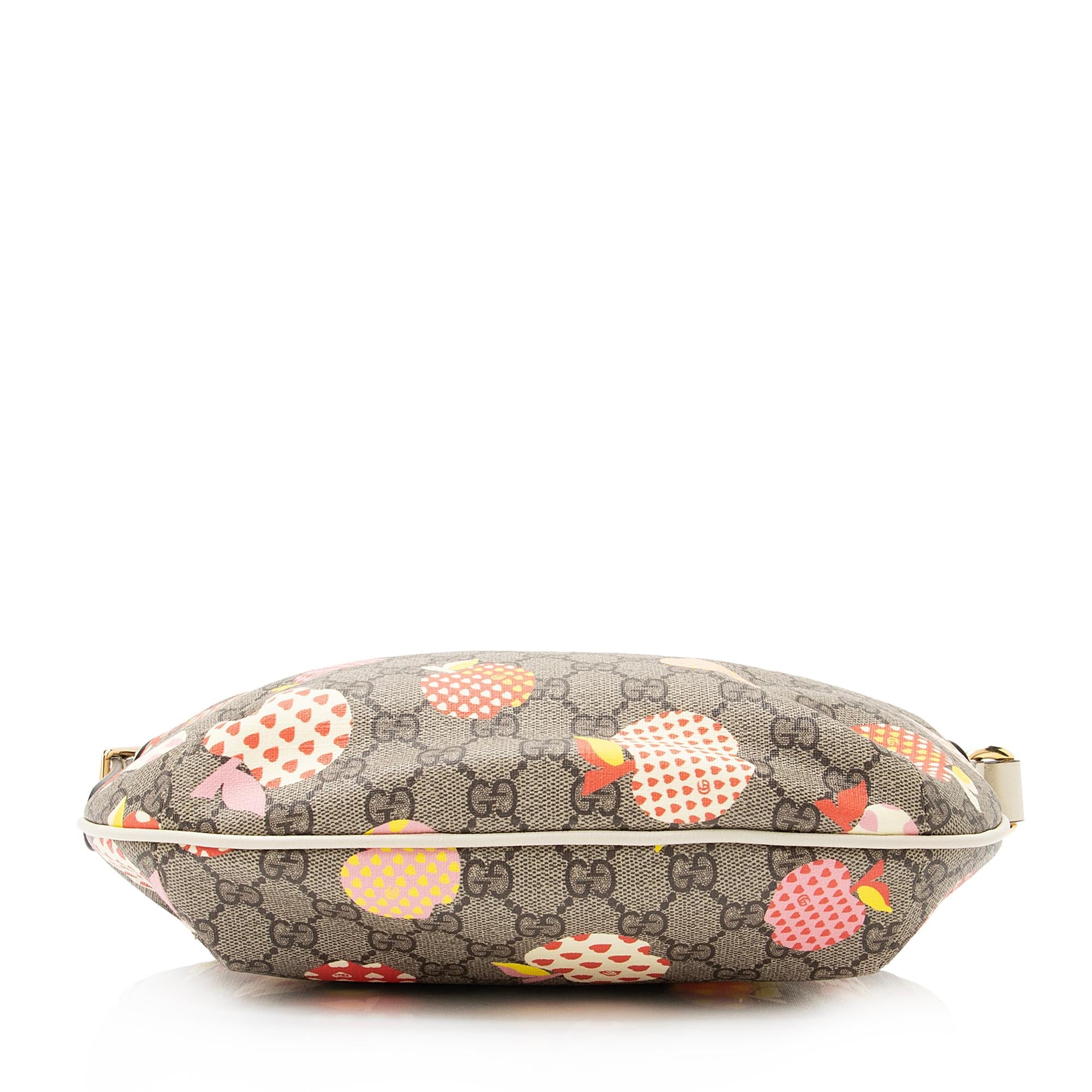 Gucci GG Supreme Les Pommes Half Moon Hobo (SHF-23192)