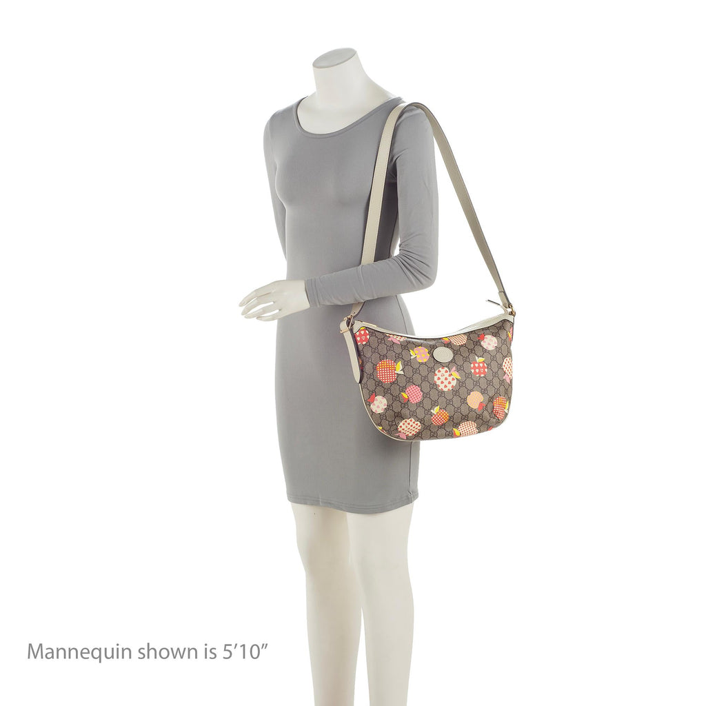 Gucci GG Supreme Les Pommes Half Moon Hobo (SHF-23192)