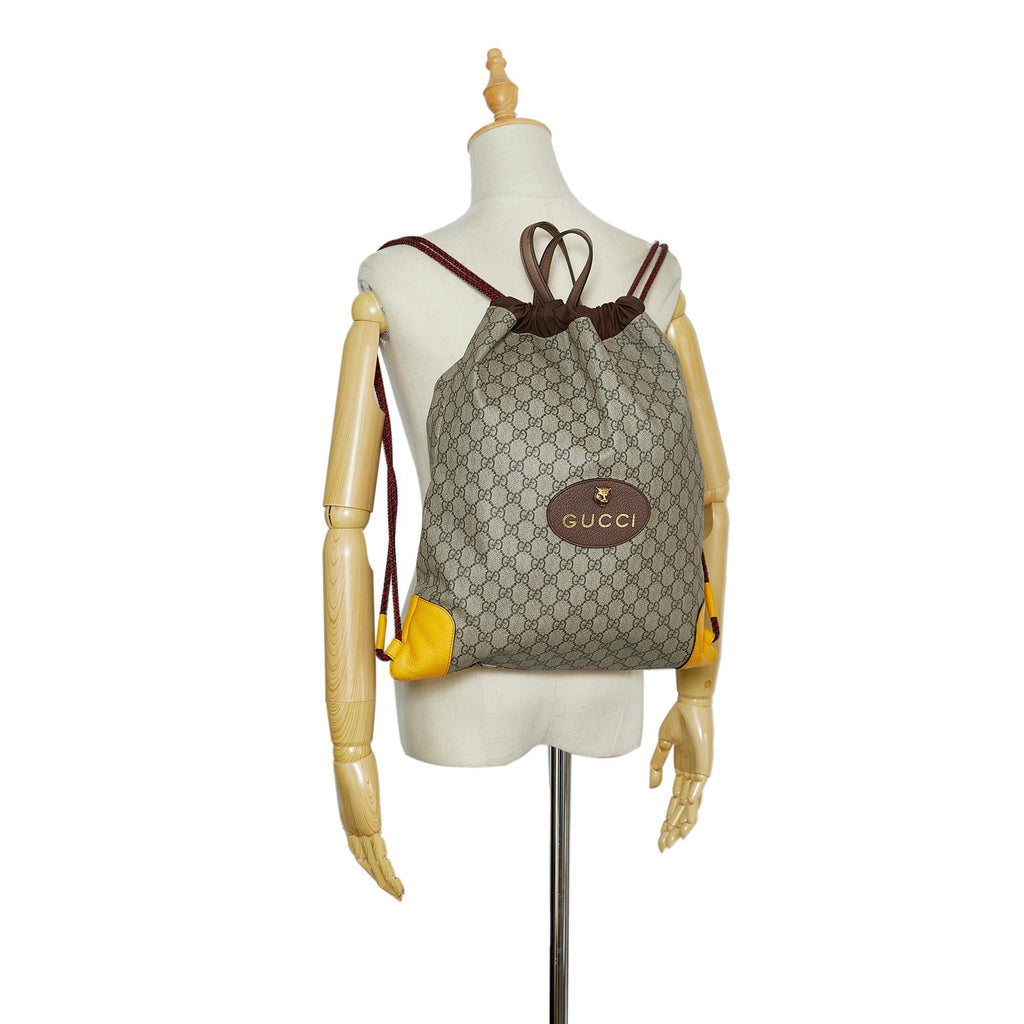 Gucci GG Supreme Neo Vintage Drawstring Backpack (SHG-8JRoJu)