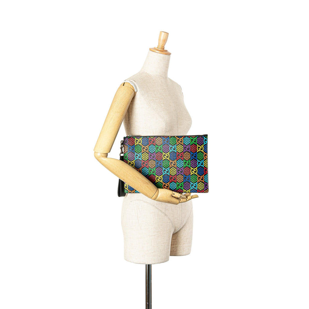 Gucci GG Supreme Psychedelic Zip Clutch