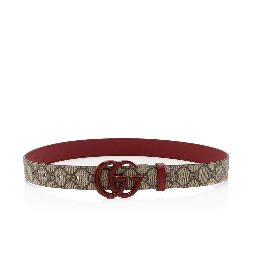Gucci GG Supreme Slim Belt - Size 32 / 80 (SHF-pD0DBl)