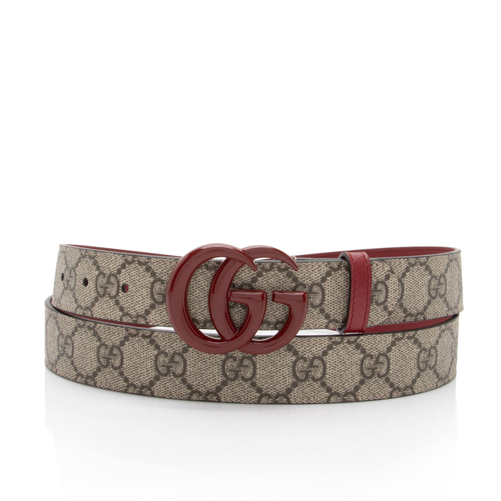 Gucci GG Supreme GG Marmont Slim Belt - Size 44 / 110 (SHF-CvMVZf)