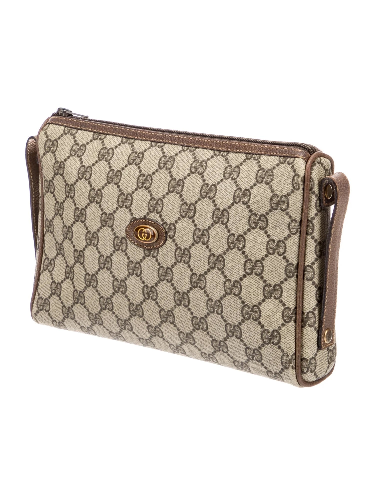GUCCI GG SUPREME VINTAGE CLUTCH BAG