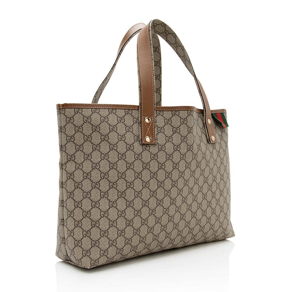 Gucci GG Supreme Web Loop E/W Shopping Tote (SHF-20146)