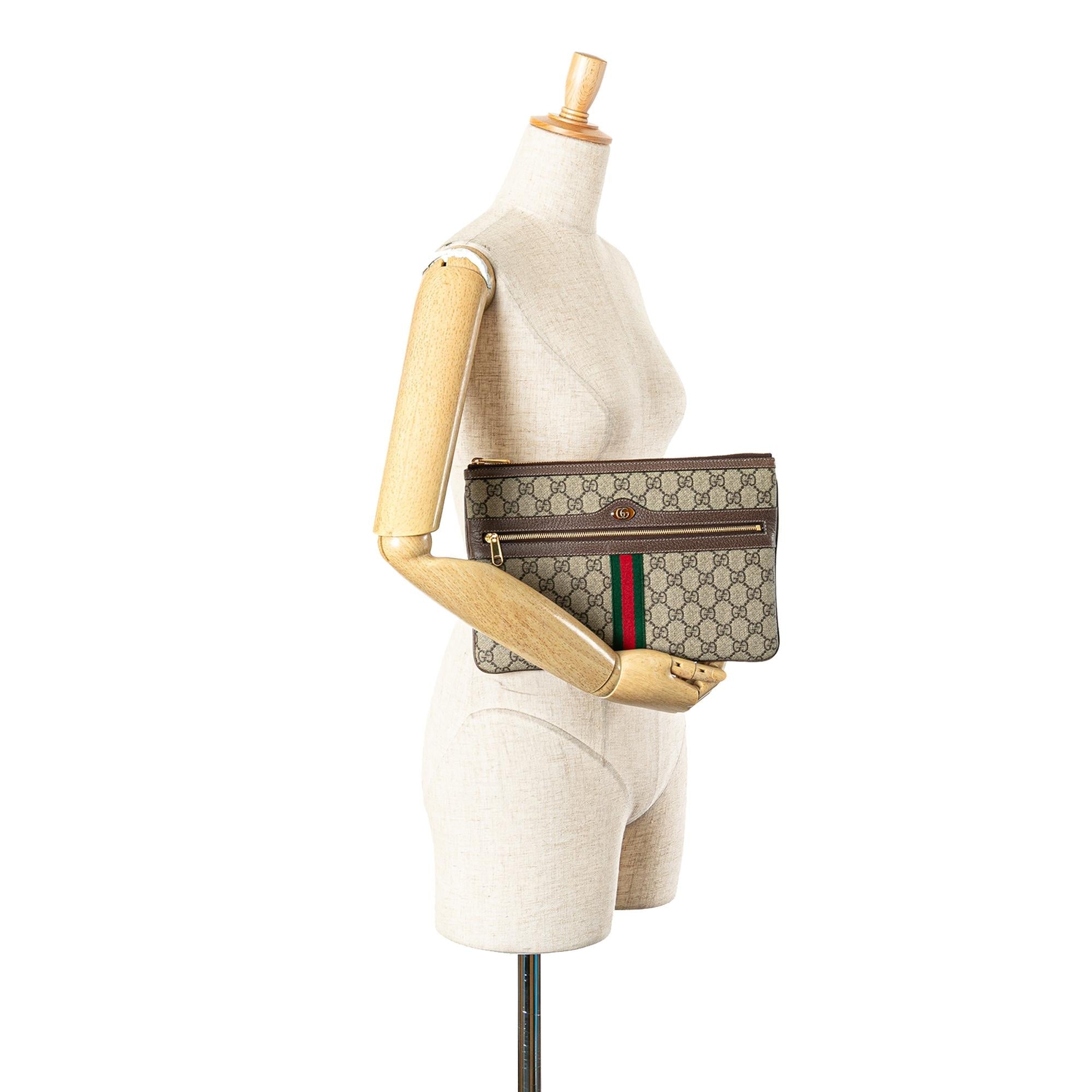 Gucci GG Supreme Web Ophidia Clutch