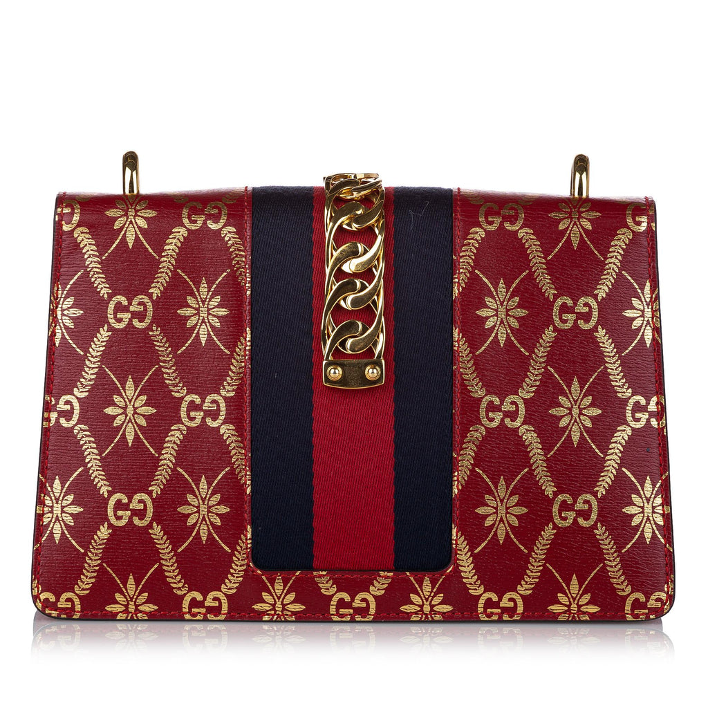 Gucci GG Sylvie Leather Crossbody Bag (SHG-30454)