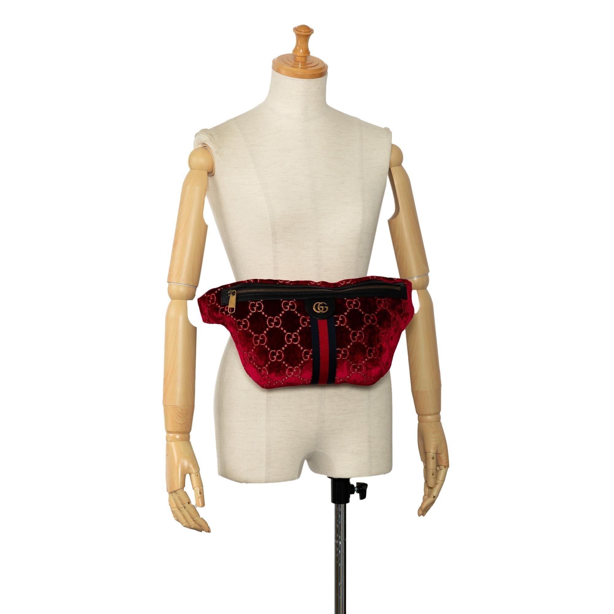 Gucci GG Velvet Ophidia Belt Bag (SHG-vPMoAs)