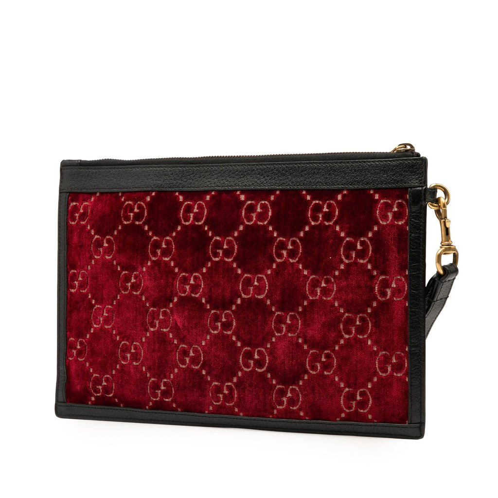Gucci GG Velvet Ophidia Clutch Bag