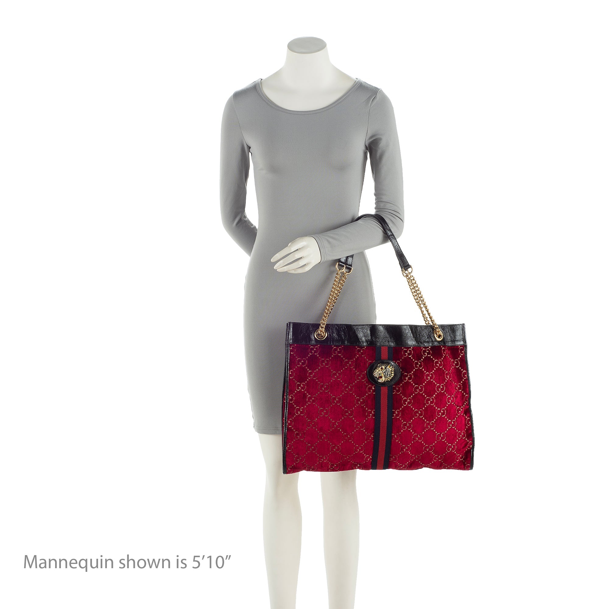 Gucci GG Velvet Rajah Large Tote (SHF-22450)