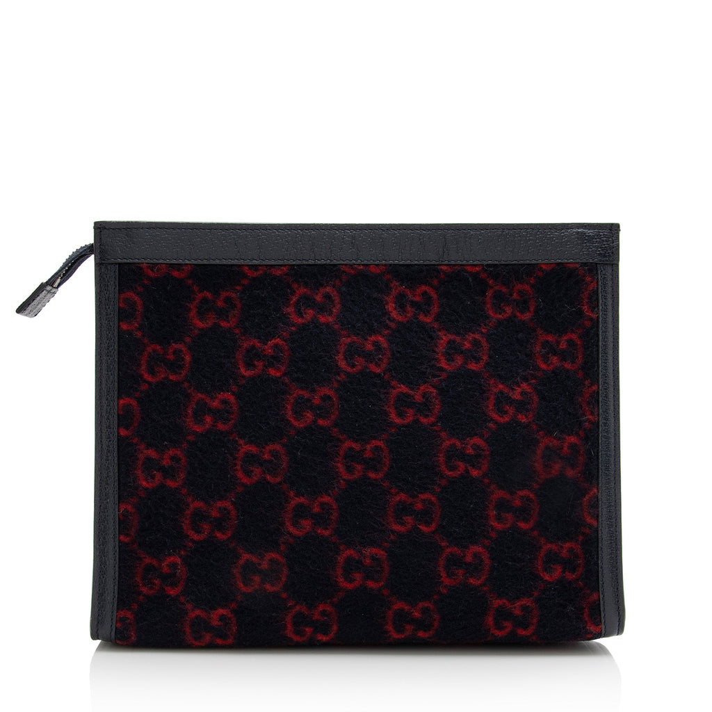 Gucci GG Wool Zip Pouch (SHF-22717)