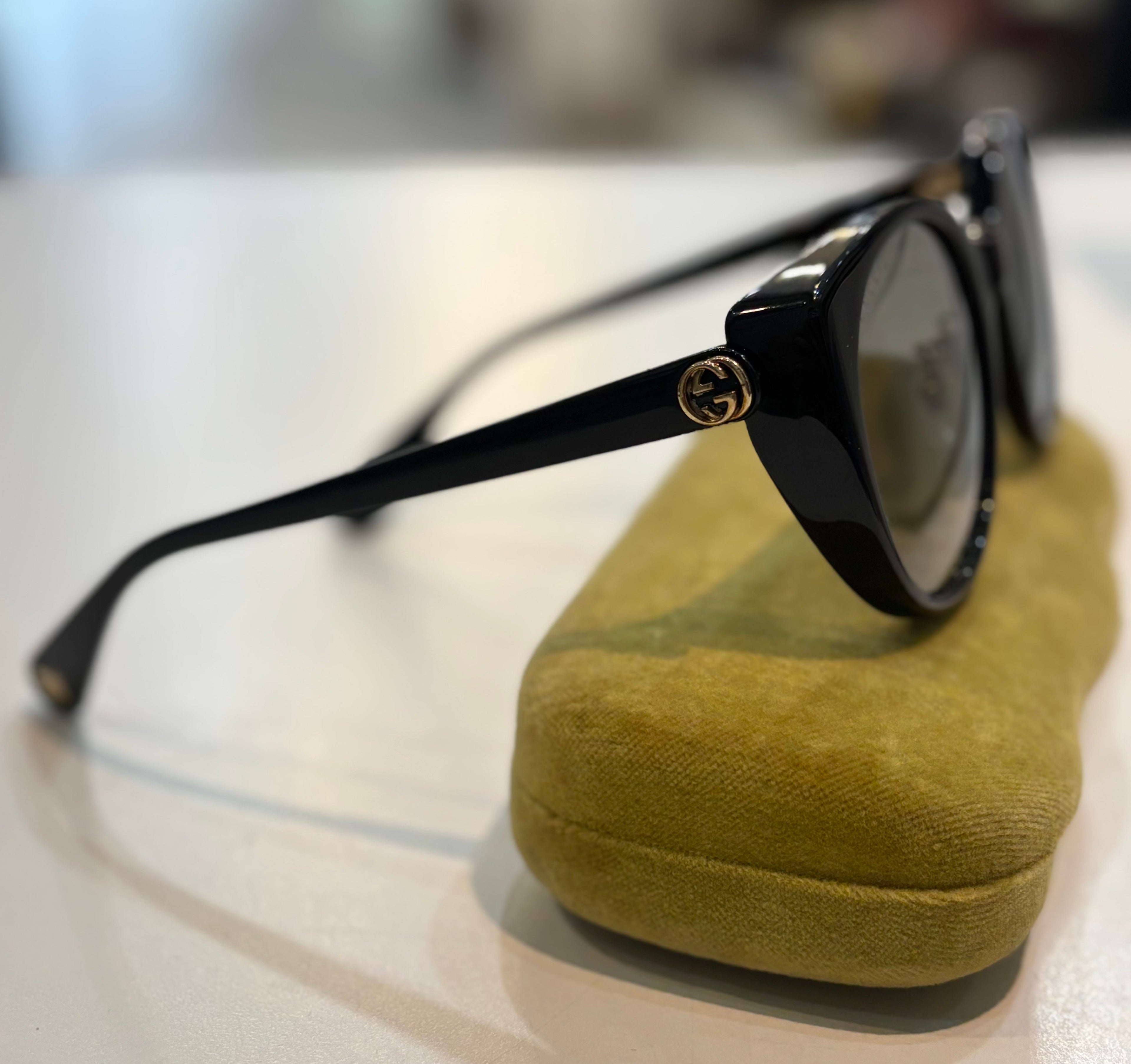 GUCCI GG0369S 001 CAT EYE BEE SUNGLASSES