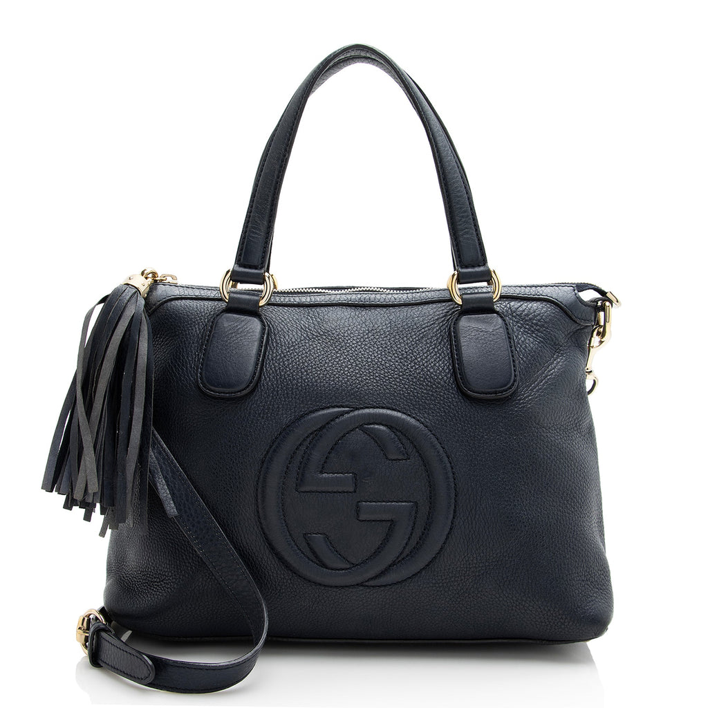 Gucci Grained Leather Soho Working Tote (SHF-22388)