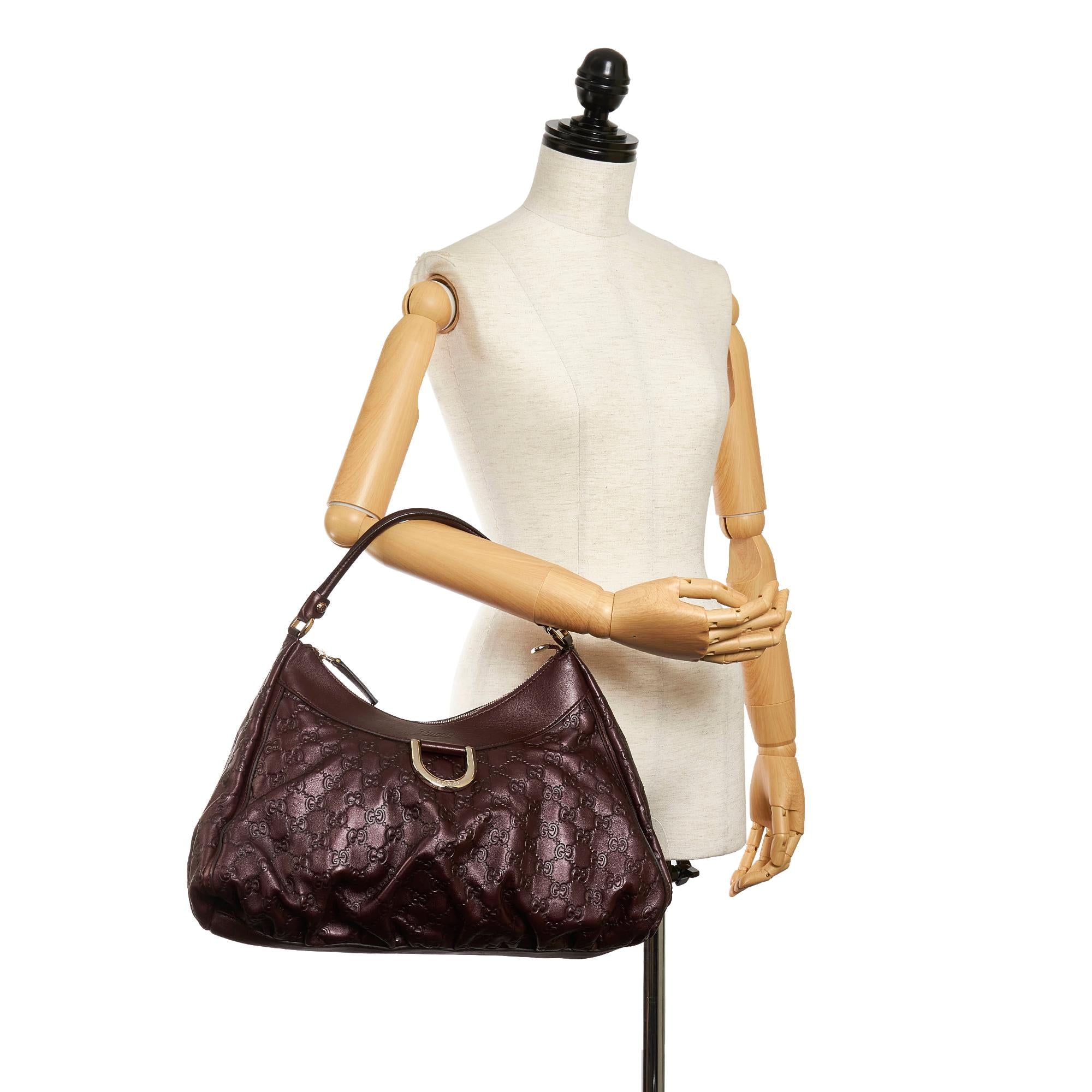 Gucci Guccissima Abbey D-Ring Shoulder Bag (SHG-29816)