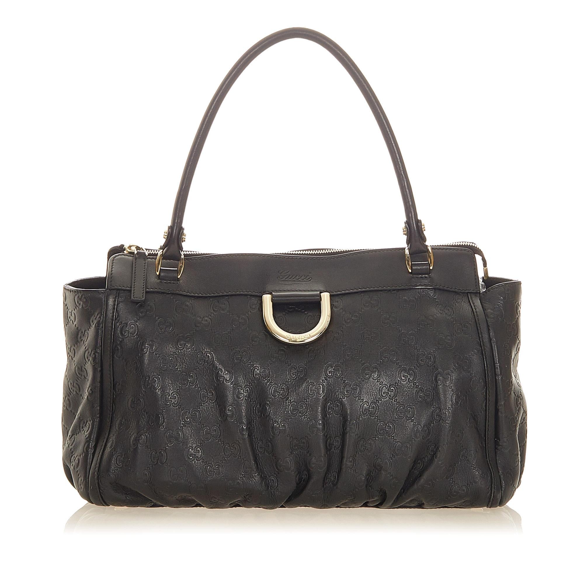 Gucci Guccissima Abbey D-Ring Shoulder Bag (SHG-31680)