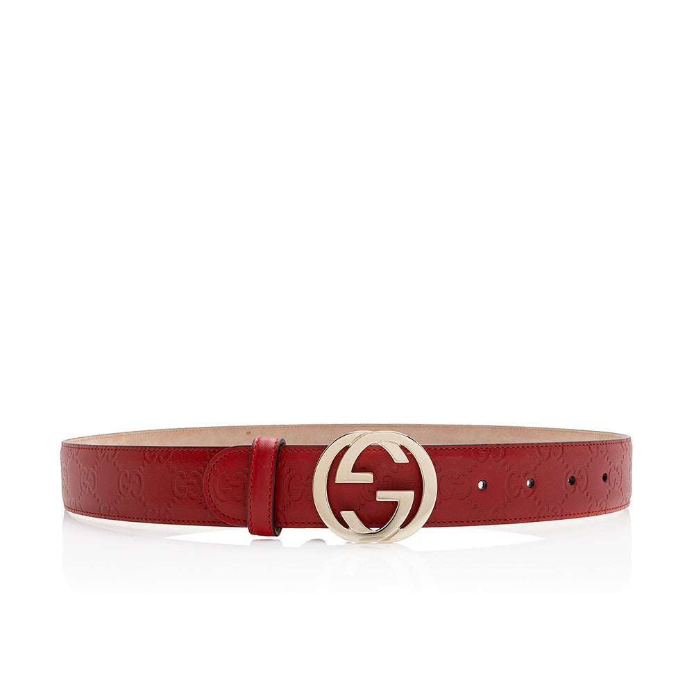 Gucci Guccissima Leather Interlocking G Belt - Size 36 / 90 (SHF-21171)
