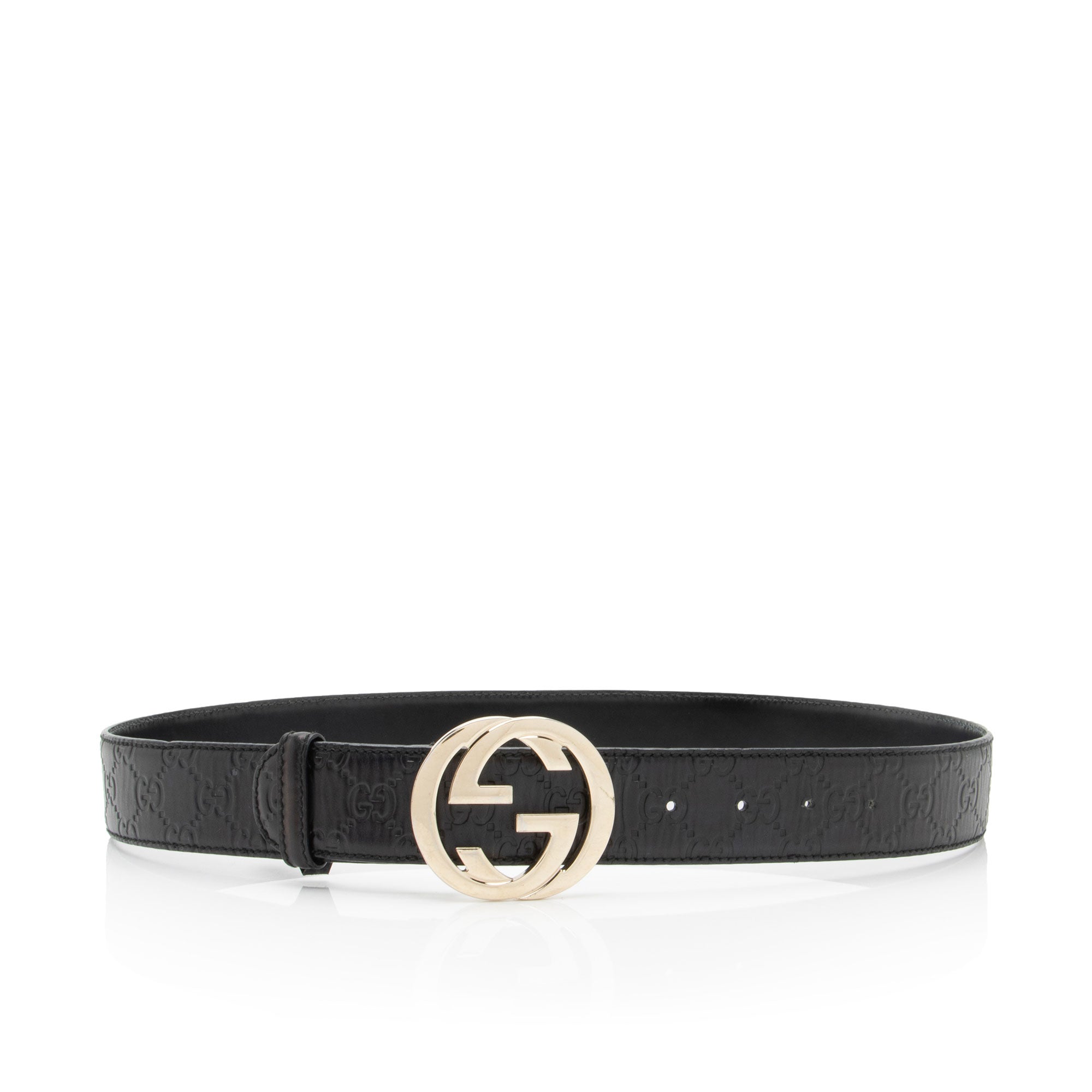 Gucci Guccissima Leather Interlocking G Belt - Size 36 / 90 (SHF-uFWGGE)