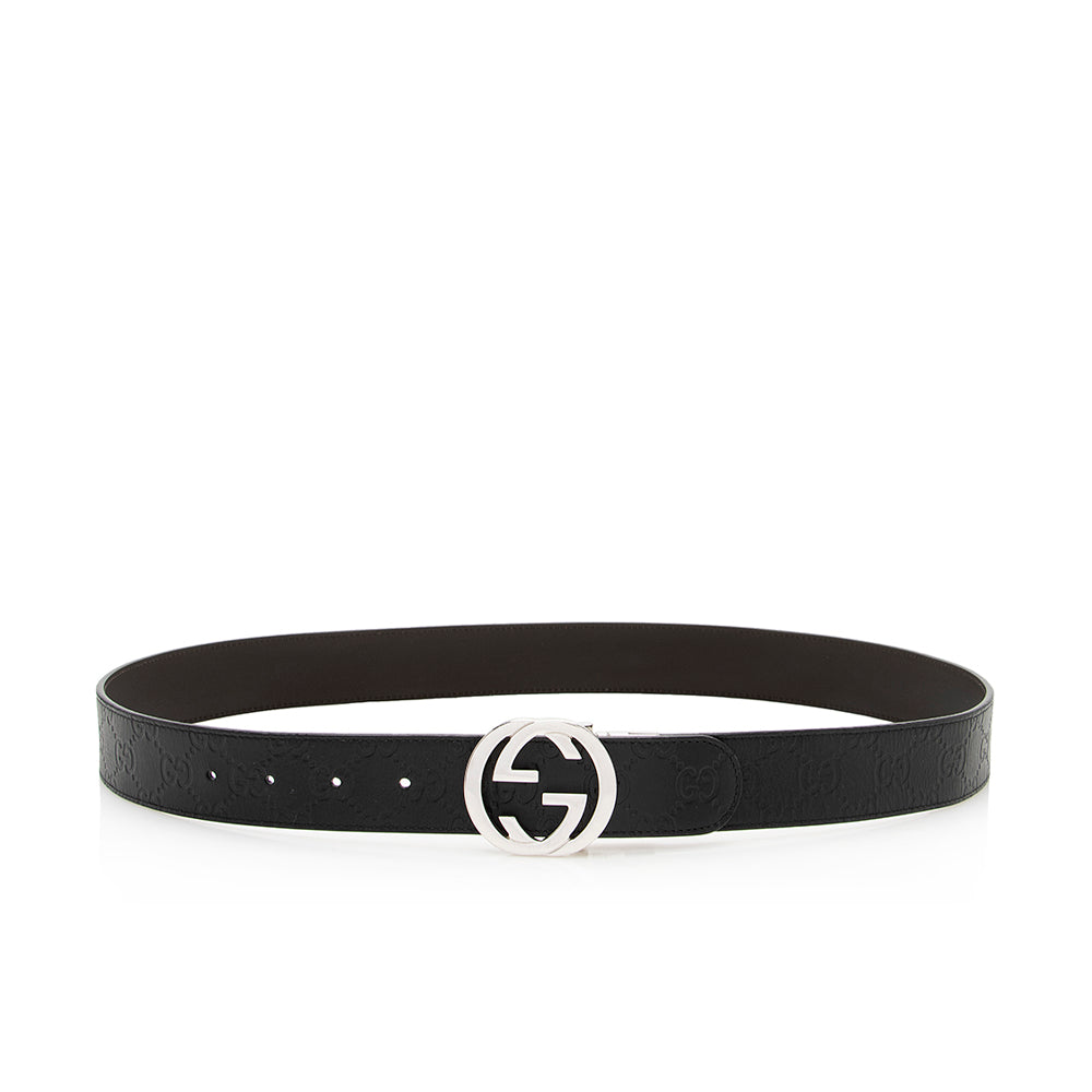 Gucci Guccissima Leather Interlocking G Belt - Size 38 / 95 (SHF-19971)