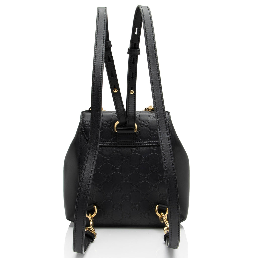 Gucci Guccissima Leather Padlock Backpack