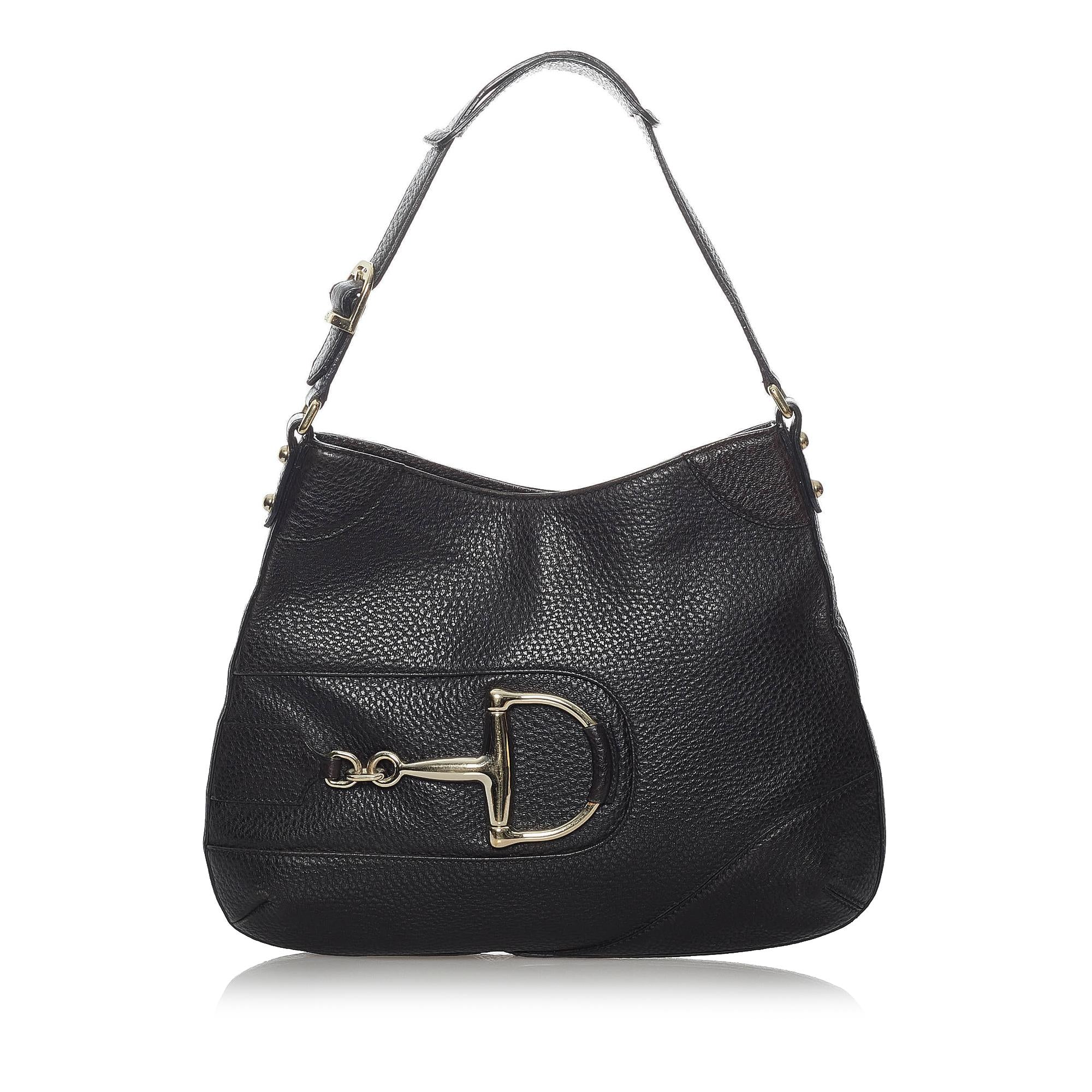 Gucci Hasler Leather Hobo Bag (SHG-30332)
