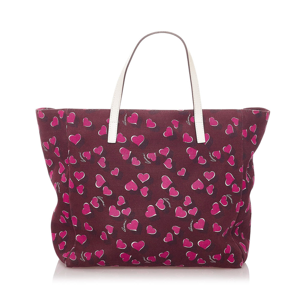 Gucci Heartbeat Canvas Tote Bag (SHG-29133)