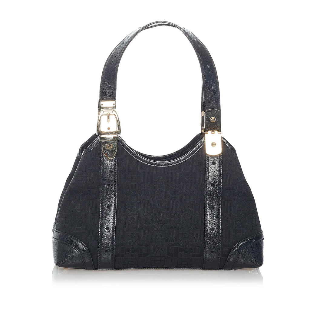 Gucci Horsebit Canvas Handbag (SHG-31147)
