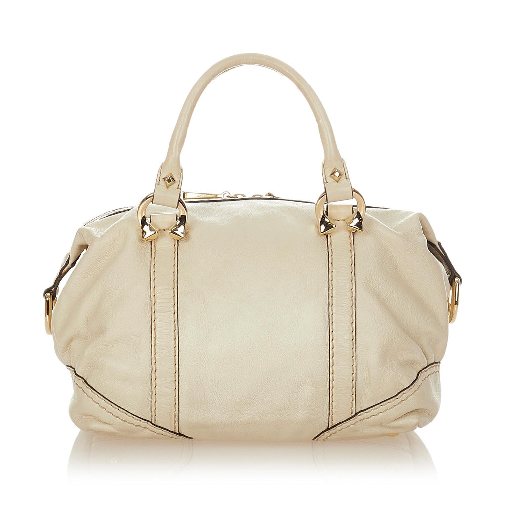Gucci Horsebit Nail Leather Boston Bag (SHG-24725)
