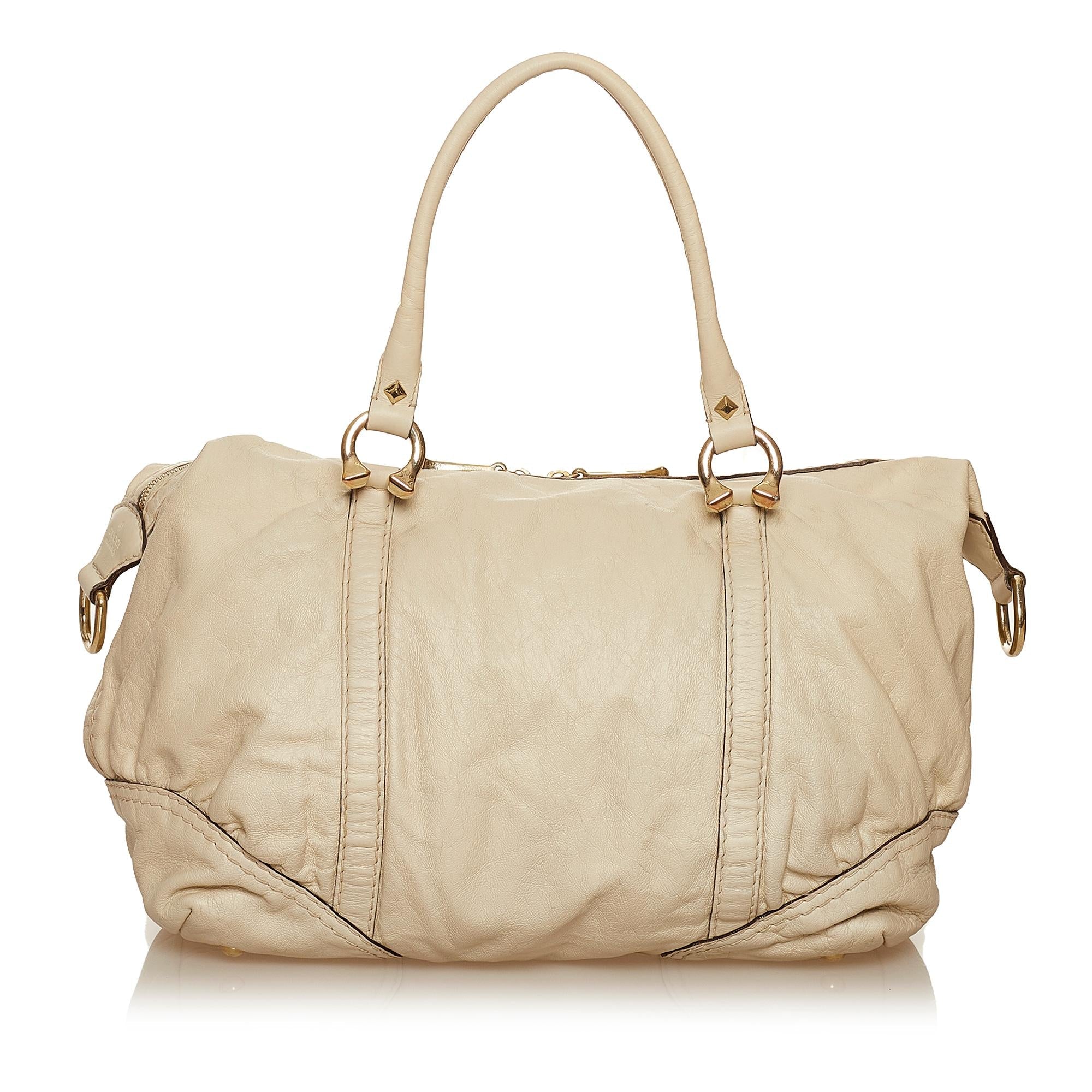 Gucci Horsebit Nail Leather Boston Bag (SHG-29354)