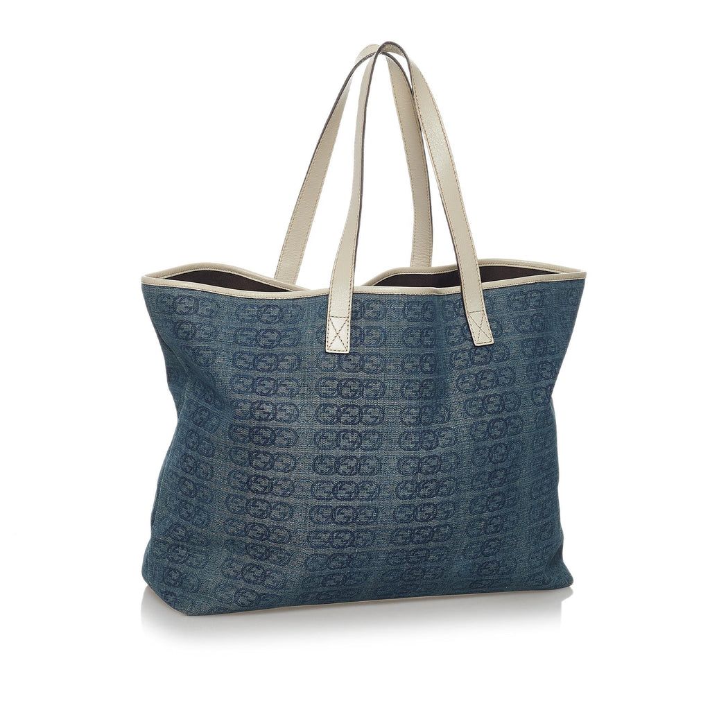 Gucci Interlocking G Canvas Tote Bag (SHG-31318)