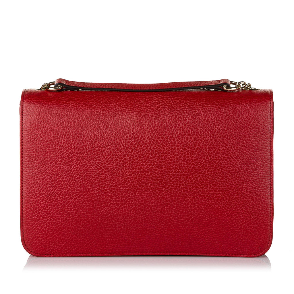 Gucci Interlocking G Chain Leather Crossbody Bag (SHG-32642)