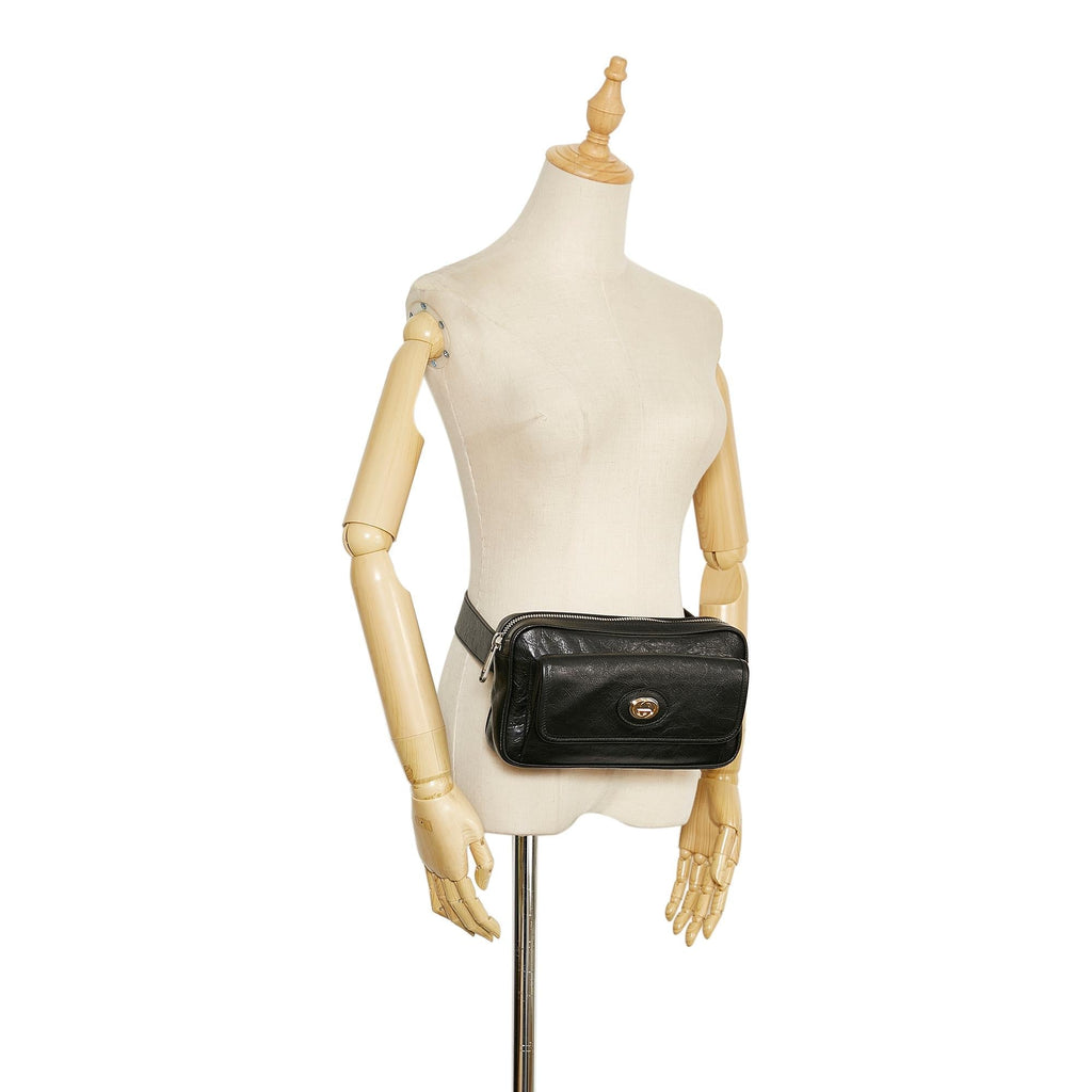 Gucci Interlocking G Morpheus Leather Belt Bag (SHG-5tPQ6y)