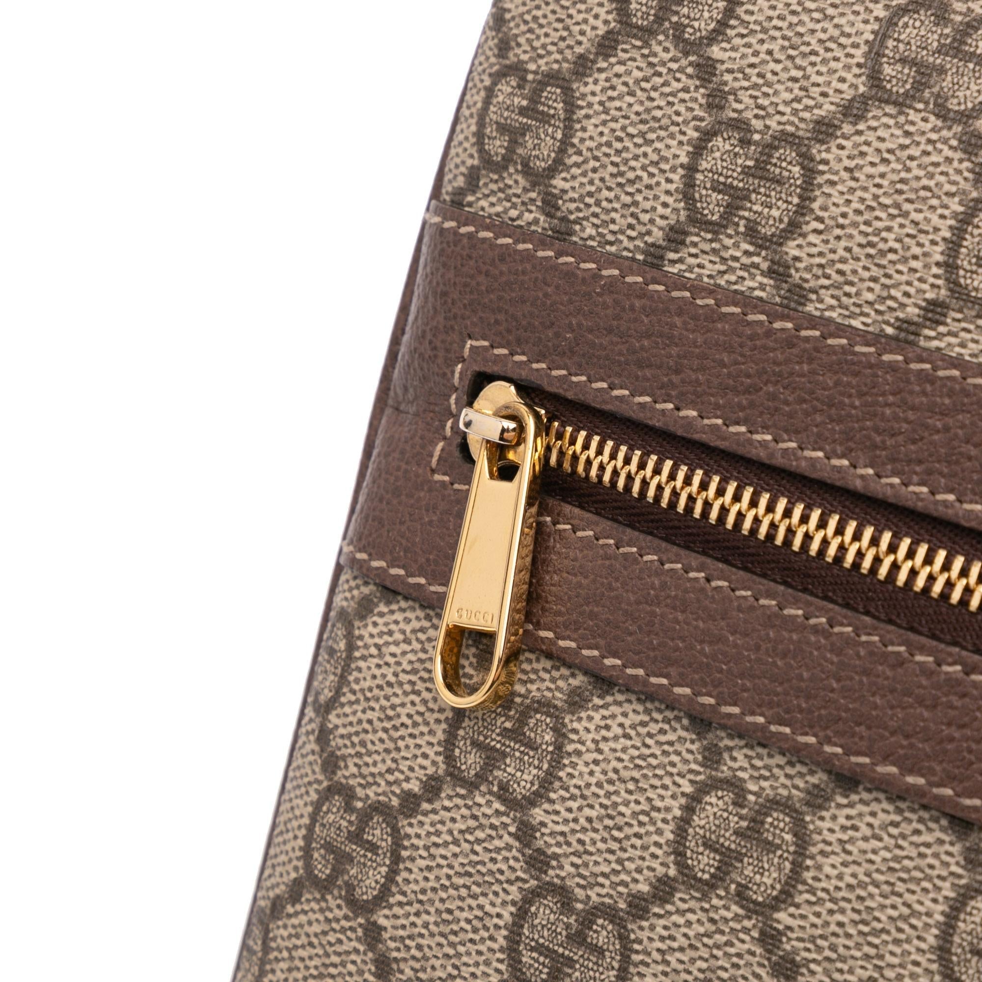 Gucci Large GG Supreme Ophidia Web Clutch