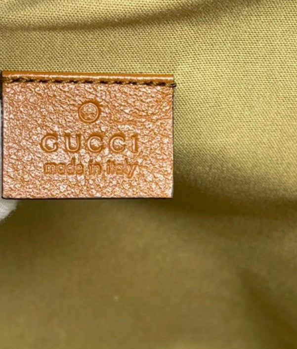 GUCCI LARGE RAJHA WEB TIGER CANVAS LEATHER TOTE BAG