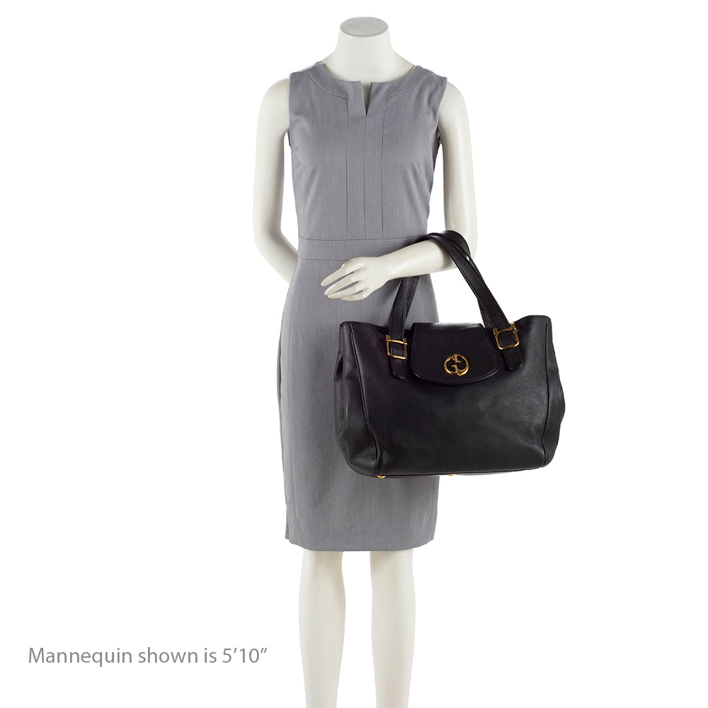 Gucci Leather 1973 Medium Tote (SHF-17493)