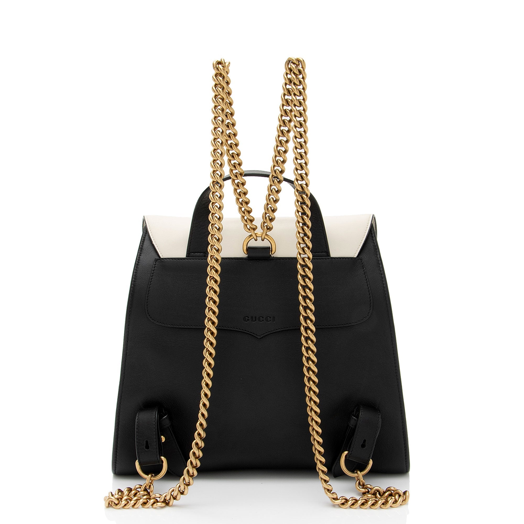Gucci Leather Animalier Malin Chain Medium Backpack