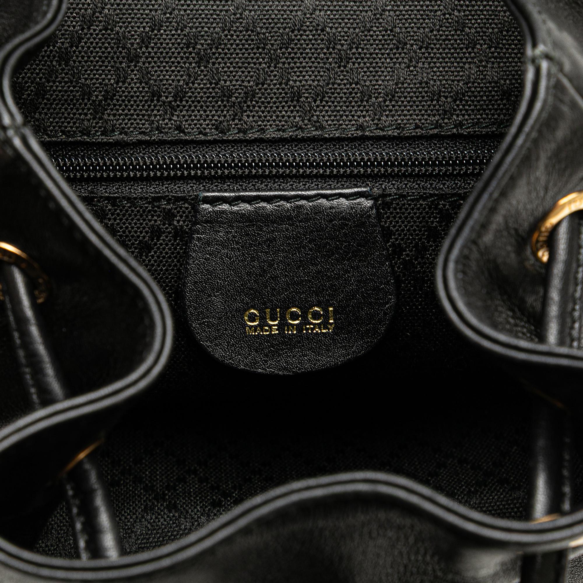 Gucci Leather Bamboo Backpack