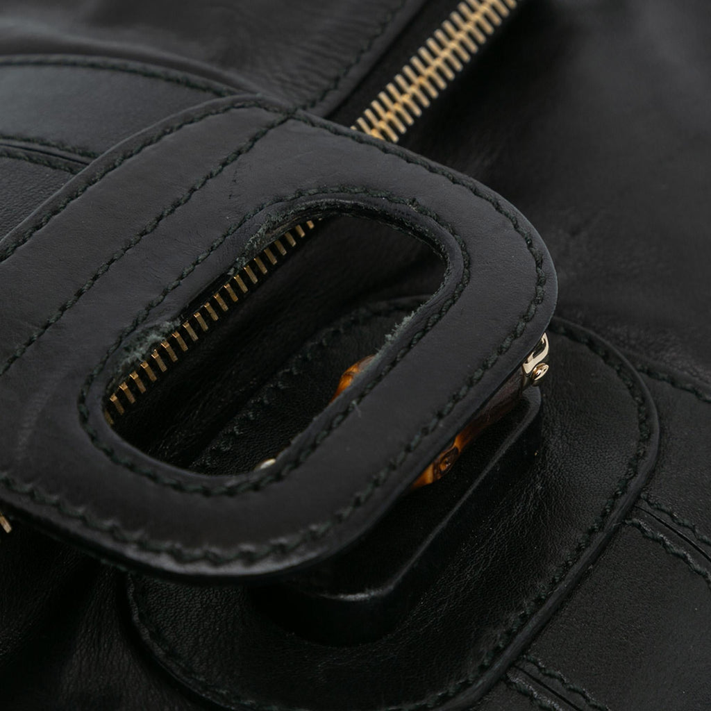 Gucci Leather Bamboo Lucy Fold Over Clutch (SHG-ithHFj)