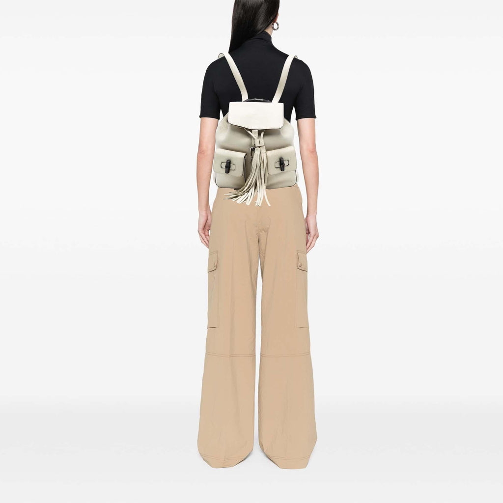 Gucci Leather Bamboo Tassel Backpack
