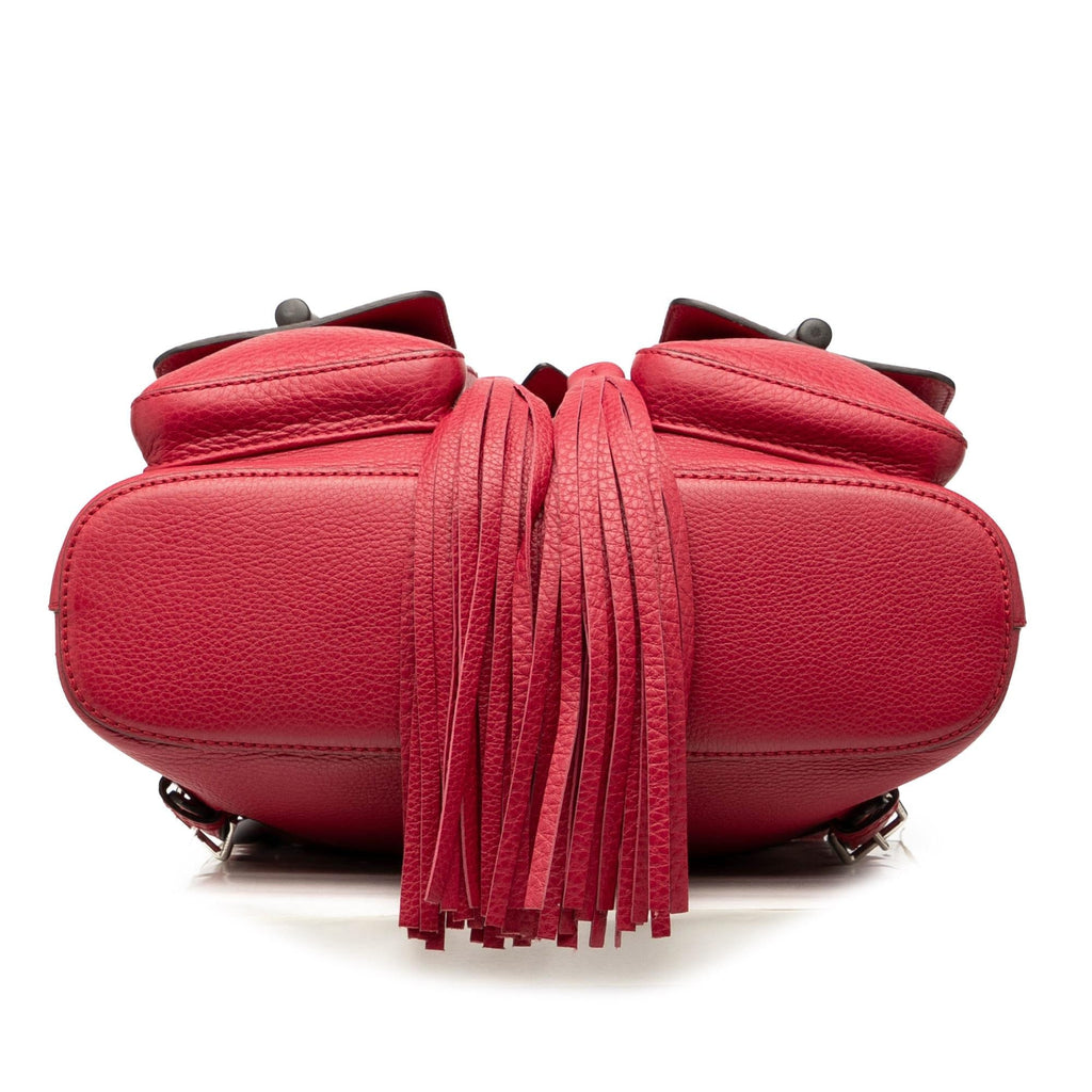 Gucci Leather Bamboo Tassel Backpack
